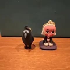 USJ鬼滅の刃　コレクタブルキーチェーン　銀子 時透無一郎カラス／鉄地河原鉄珍