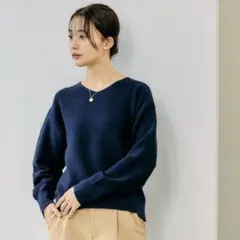 スッキレイVネックプルオーバー　ニット