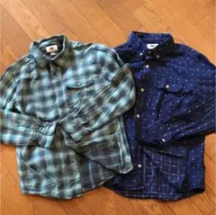 オールドネイビー ガーゼチェックシャツ