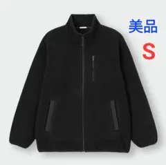 GU フリース ジャケット 黒 ブラック メンズ レディース