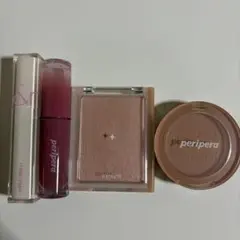 まとめ売り　ロムアンド　ペリペラ　　チーク、ハイライト、リップグロス