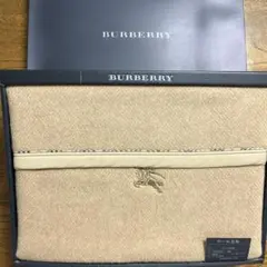 【新品未使用】BURBERRY バーバリー ウール100%毛布 ホースロゴ