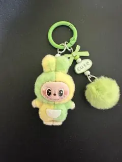 ラブブ ぬいぐるみキーホルダー グリーン×イエーロミクスカラー