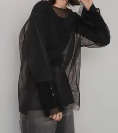 URBAN RESEARCHアーバンリサーチシアーチュールトップシースルー黒美品のサムネイル