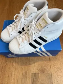 美品 adidas プロモデル ホワイトxブラック 27.5cm