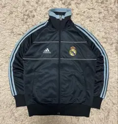 極希少　アディダス　トラックジャケット　スーパースター　レアルマドリード　黒　M USED》レア 90's adidas レアル・マドリード トラックジャケット