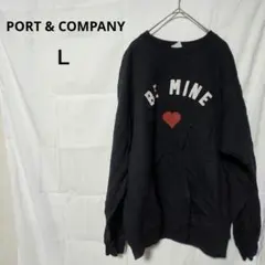 PORT & COMPANY [Ｌ] ネイビー トレーナー 古着