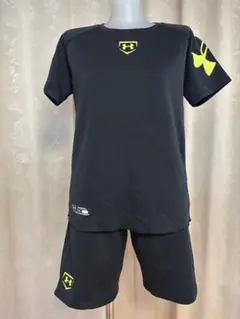 Jr.Under Armour 上下セット ブラック/イエロー【ＹX L】