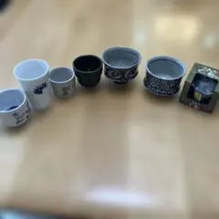 和風デザイン 陶器お猪口7個セット