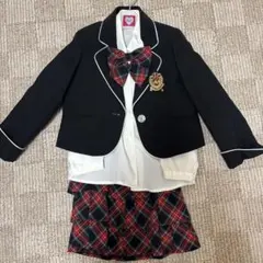 フォーマルスーツ 黒ブレザー チェックスカート