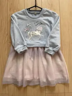 ワンピース チュール 長袖 120