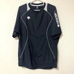 DESCENTE デサント 半袖 ウォームアップウェア ブラック　ピステ