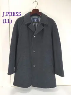 秋冬 J.PRESS ジェイプレス ヘリンボーン 毛100％ ウールコート LL