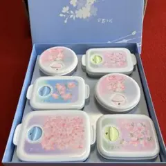 宇野千代　夢桜咲電子レンジ容器6個入のサムネイル