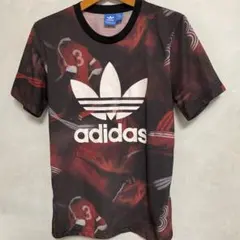 美品adidasアディダス★サッカープリントTシャツ★M