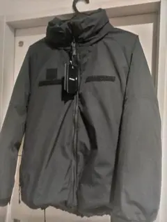 防寒ドロップショルダーオーバーシルエットスタンドカラーブラック中綿ジャケット