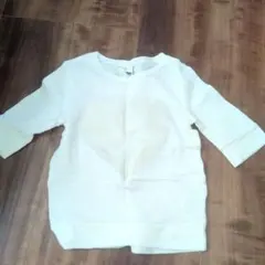 OLDNAVY クリーム色ハートTシャツ 7分袖 95