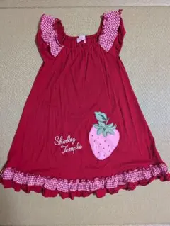 Shirley Temple いちご刺繍 半袖ワンピース