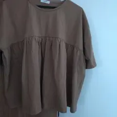 ブラウン 半袖シャツ
