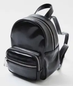 WEGO ブラック ミニ リュック シンプル かわいい 小さい 黒