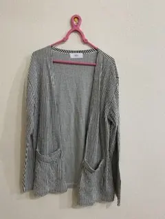 AZUL by moussy ストライプカーディガン
