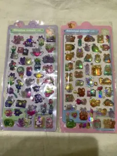 ボンボンドロップ風立体シール12☆2枚セット うるちゅる風シール　ぷくぷくシール