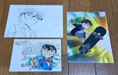 名探偵コナン 黒鉄の魚影 ポストカード、江戸川コナン イラストカード