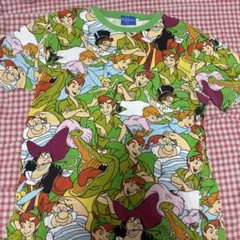 ピーターパン　半袖　総柄　Mサイズ　ディズニー