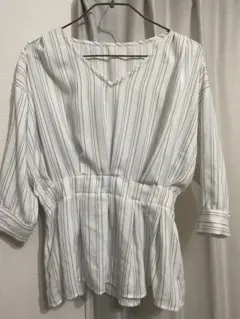 セシルマクビー　ブラウス  チュニック　トップス　ボーダー　オフィス　OL