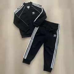 adidas ブラックジャージセット 100cm