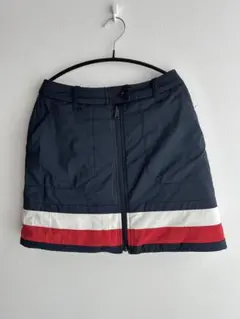 トミー ヒルフィガーゴルフ リバーシブルジップスカート ベロア ネイビー系 M