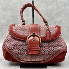 希少 コーチ COACH SOHO 5774 赤シグネチャー ソーホー レア - メルカリ