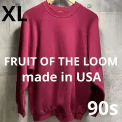 90s USA製 FRUIT OF THE LOOM ラグランスウェット Y2K