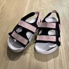 17cm NIKE ベルト付きサンダル ブラック/ピンク
