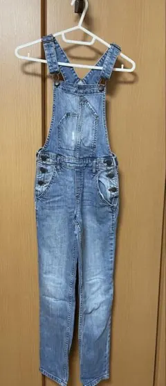 ZARAライトブルーデニムオーバーオール