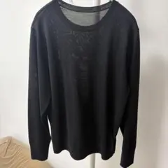 無印良品 ニット セーター トップス 長袖 薄手 黒 ブラック