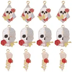 30個3種　ゴシック風　チャーム　ハロウィン　チャーム　合金　DIY飾り物