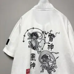 DOG TOWN ドッグタウン ジャージ ブルゾン 風神雷神 白黒 刺繍ロゴ半袖のサムネイル
