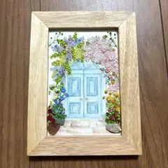 鹿山栄子 ガラス絵 ブーベンビリアの咲く路地 - メルカリ