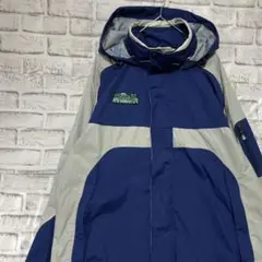 コロンビア　マウンテンパーカーブルーM ロゴ刺繍アウトドア829