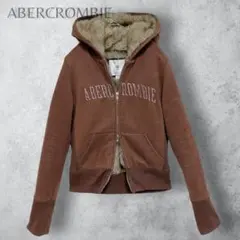 Abercrombie&fitch アバクロ メンズ S ファーパーカー y2k 00's アバクロ ファー ジップアップパーカー y2k フェード グランジ