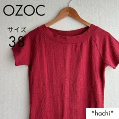 OZOC オゾック カットソー レディース 38 赤 レッド 半袖