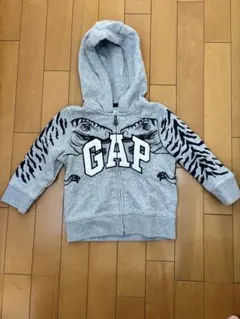 GAP フード付きジップアップパーカー95センチ　 2歳 グレー