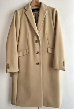 【グリーンレーベルリラクシング 】カシミア混 チェスターコート