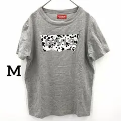 【リーバイス】牛柄 グレー Tシャツ M レッドタブ ロゴT カジュアル 可愛いのサムネイル