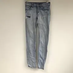 H&M エイチアンドエム &DENIM スキニー デニム 【26】ダメージ加工