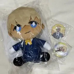 名探偵コナン 安室透 おすわりぬいぐるみ ビッくらポン マグネット 缶バッジ