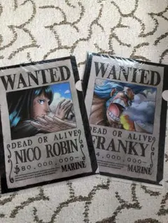 ONE PIECE NICO ROBIN FRANKYクリアファイル2枚