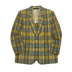 80s BROOKS BROTHERS チェック 背抜き テーラード ジャケット