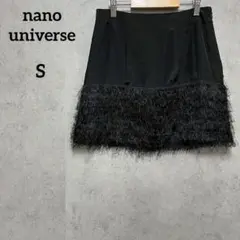 ナノユニバース　ミニスカート　フェザー　フリンジ S パーティ